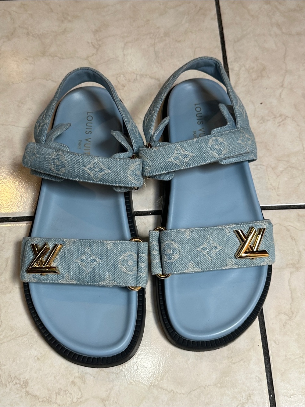Denim Monogram LV Sunset Comfort sandals